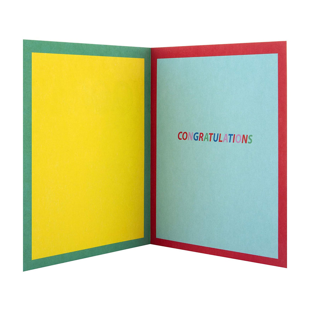 Congratulations Card - Contemporary Rainbow Themed Design
