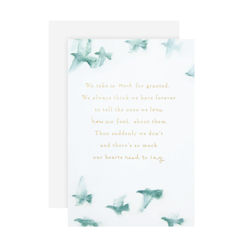 End of Life Support Card - Contemporary Text Based 'State of Kind' Design