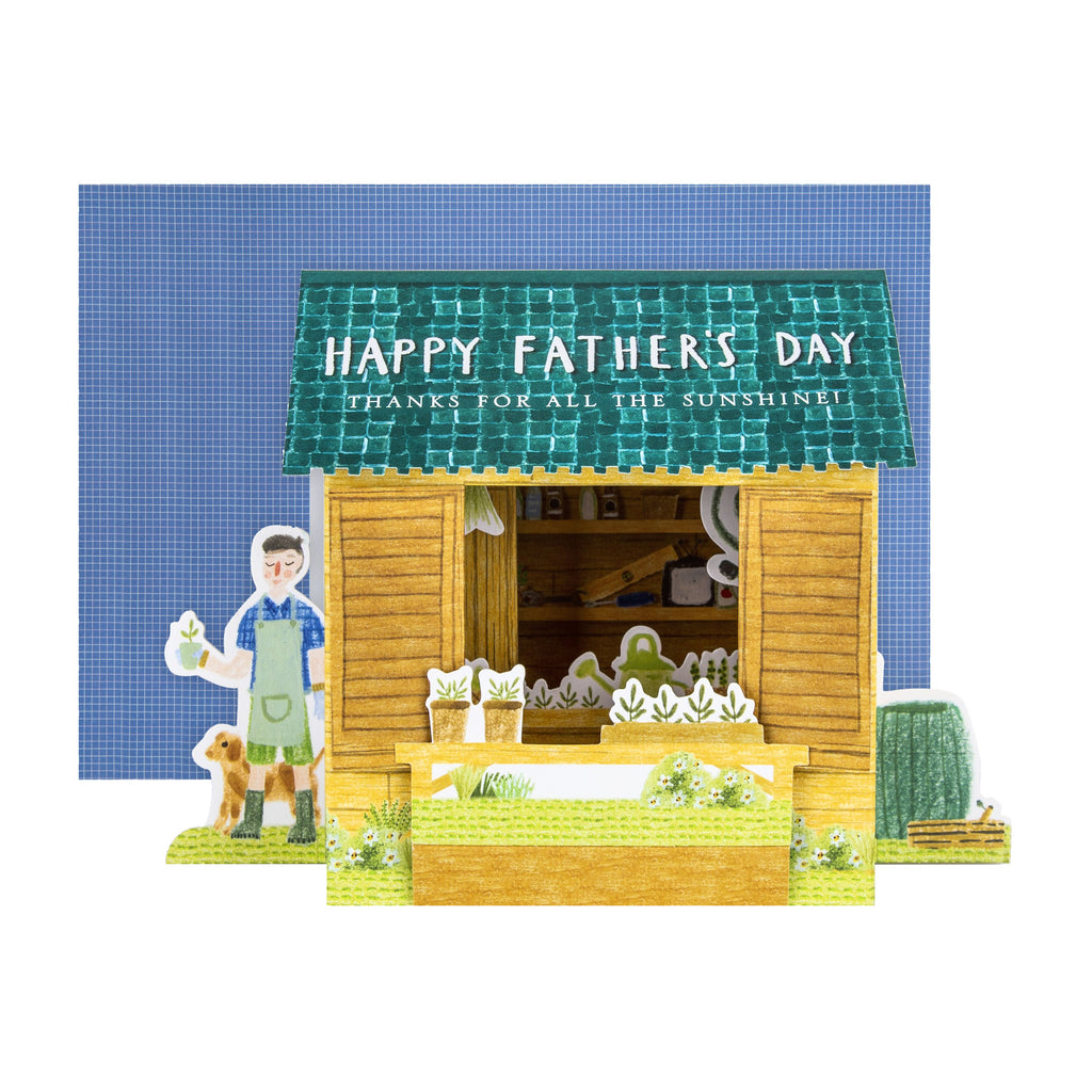 Father's Day Card - 3D Pop-up Shed Design