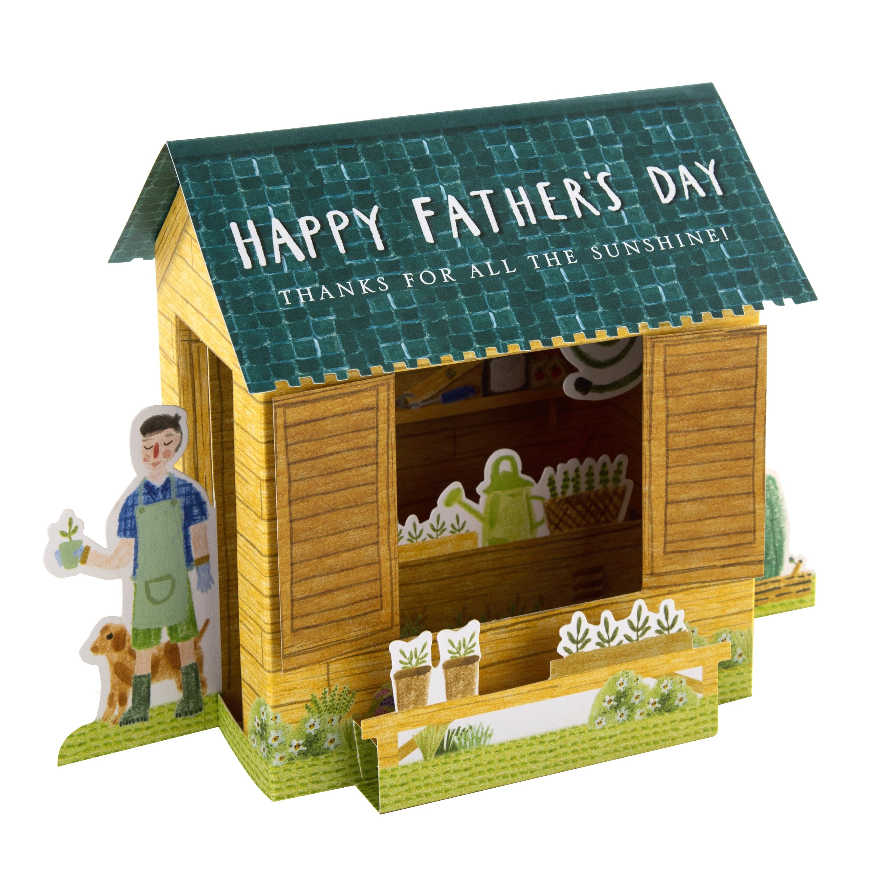 Fathers Day Card 3D Pop up Shed Design