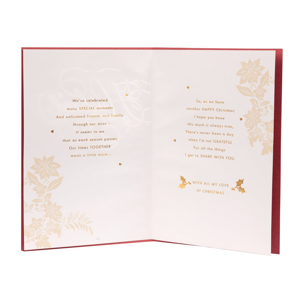 Christmas Card for Husband - Classic Design with Heartfelt Message