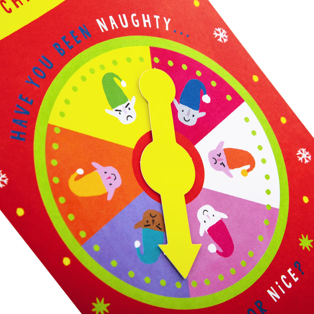 Christmas Card for Kids - With Fun 'Naughty or Nice?' Game