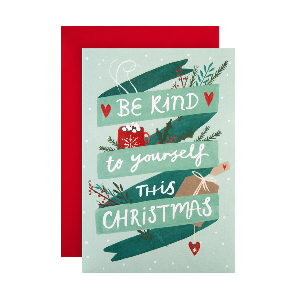 Self Care Reminder' Christmas Card - Contemporary 'State of Kind' Design