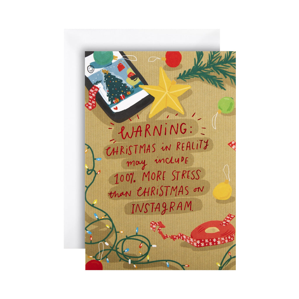 Perfectly Imperfect Christmas Card - Contemporary 'State of Kind' Design