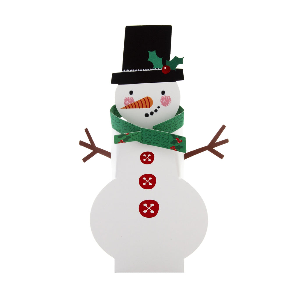 Christmas Card for Son - Build Your Own Snowman Design