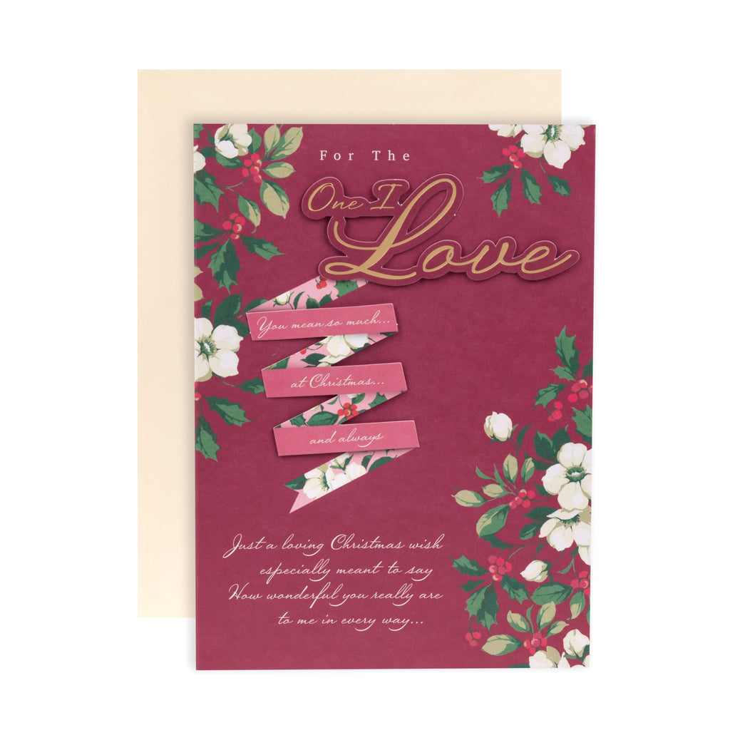 Christmas Card for the One I Love - Pop-Out 3D Design with Heartfelt Message