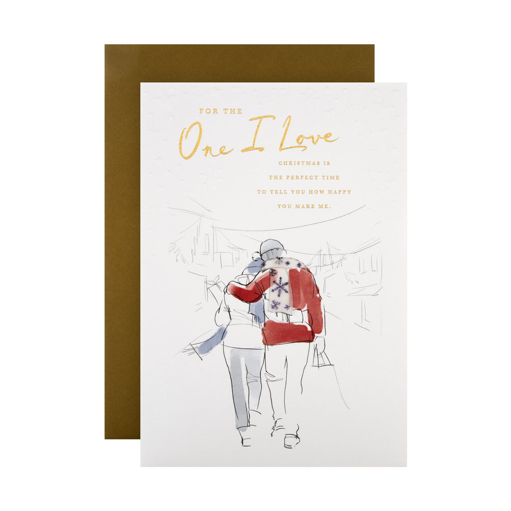 Christmas Card for One I Love - Contemporary Illustrated Design