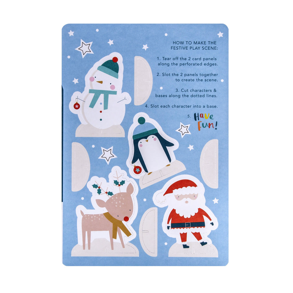 Christmas Activity Card for Kids - Make Your Own Festive Scene Design