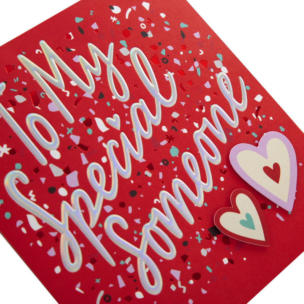 Valentine Card for Someone Special - Classic Foiled Text Design