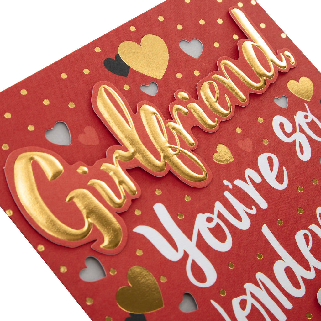 Valentine Card for Girlfriend - 3D Effect Text Design