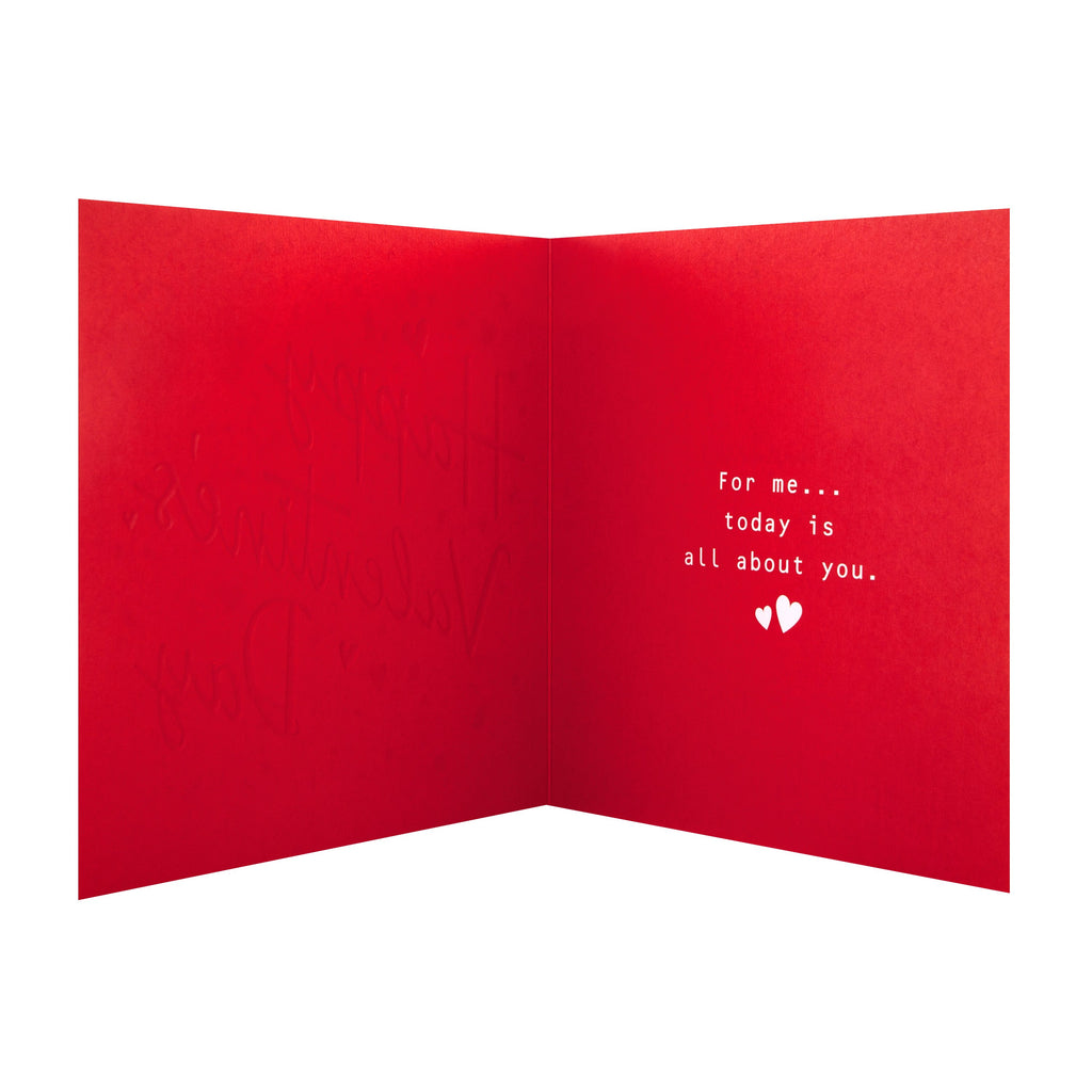 Valentine Card - Classic Foiled Text Design