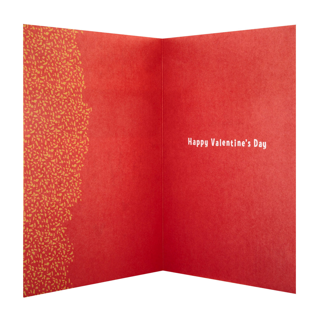 Valentine Card for Fiancé - Contemporary 3D Effect Text Design