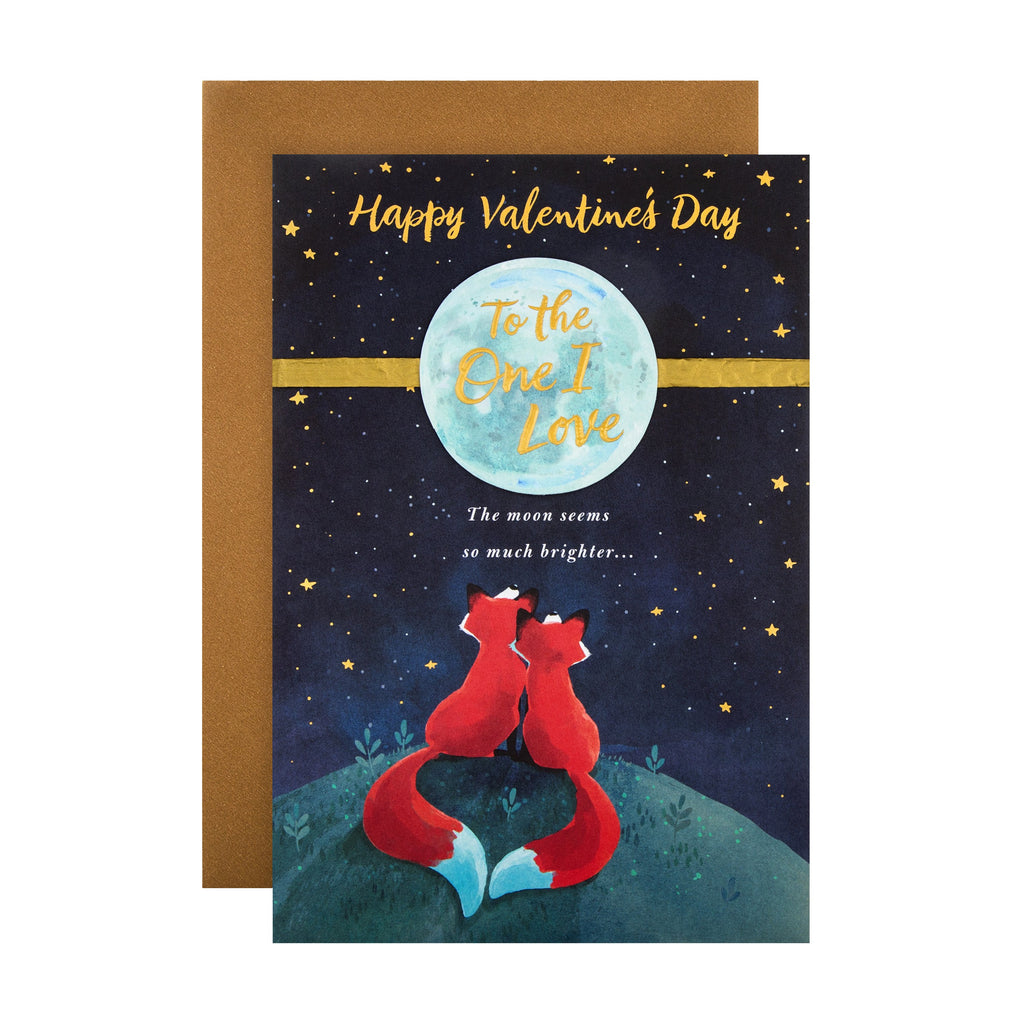 Valentine Card for The One I Love - Contemporary Cute Illustrated Design