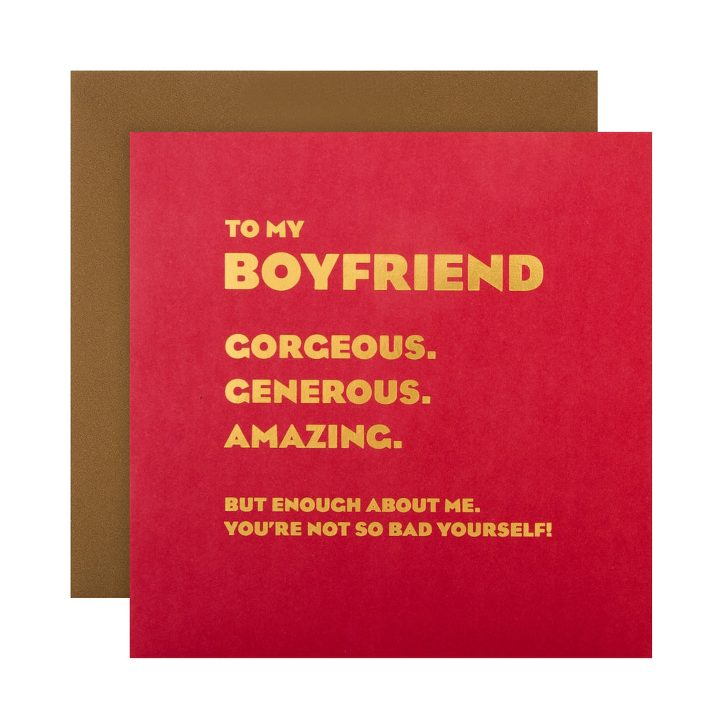 Valentine Card for Boyfriend - Contemporary Text Design