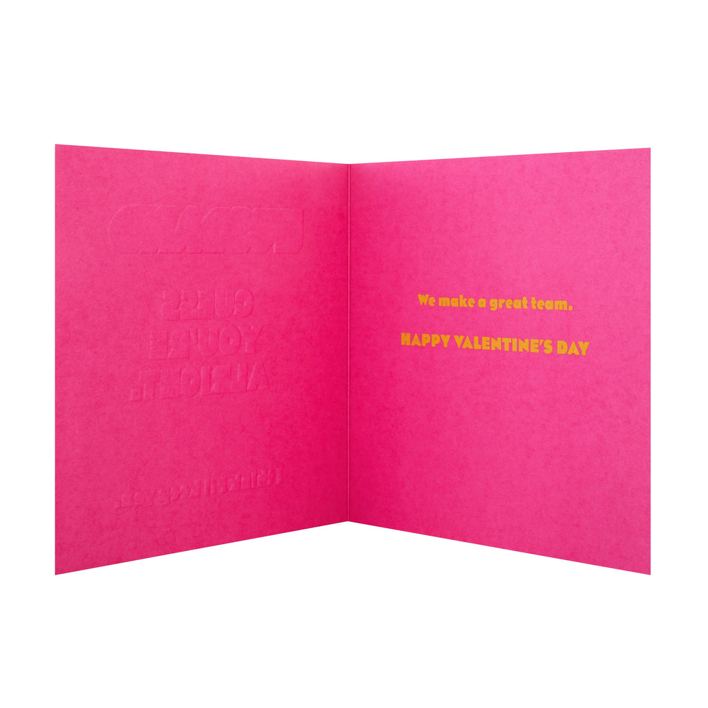 Valentine Card for Husband - Contemporary Embossed Text Design