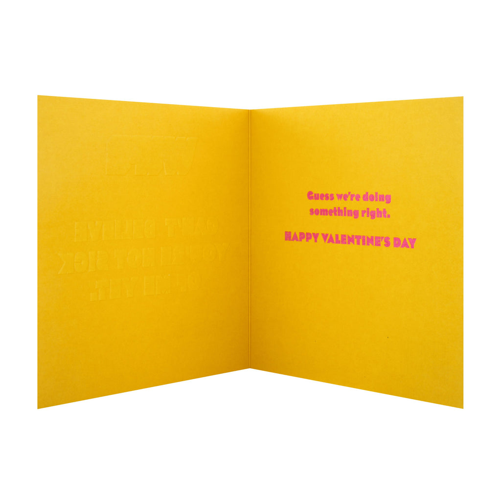 Valentine Card for Wife - Contemporary Embossed Text Design