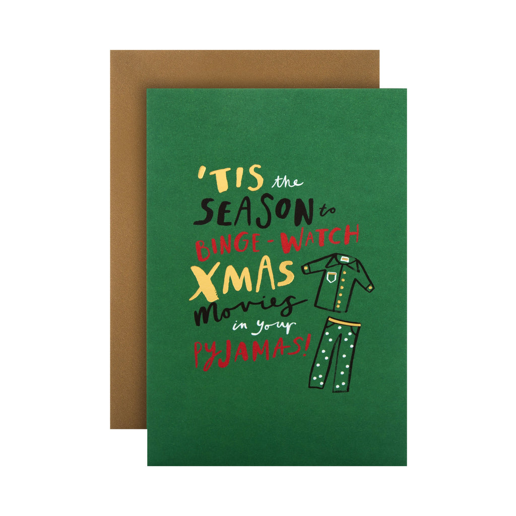 Funny Christmas Card from Hallmark - Festive Fun Text Based Design