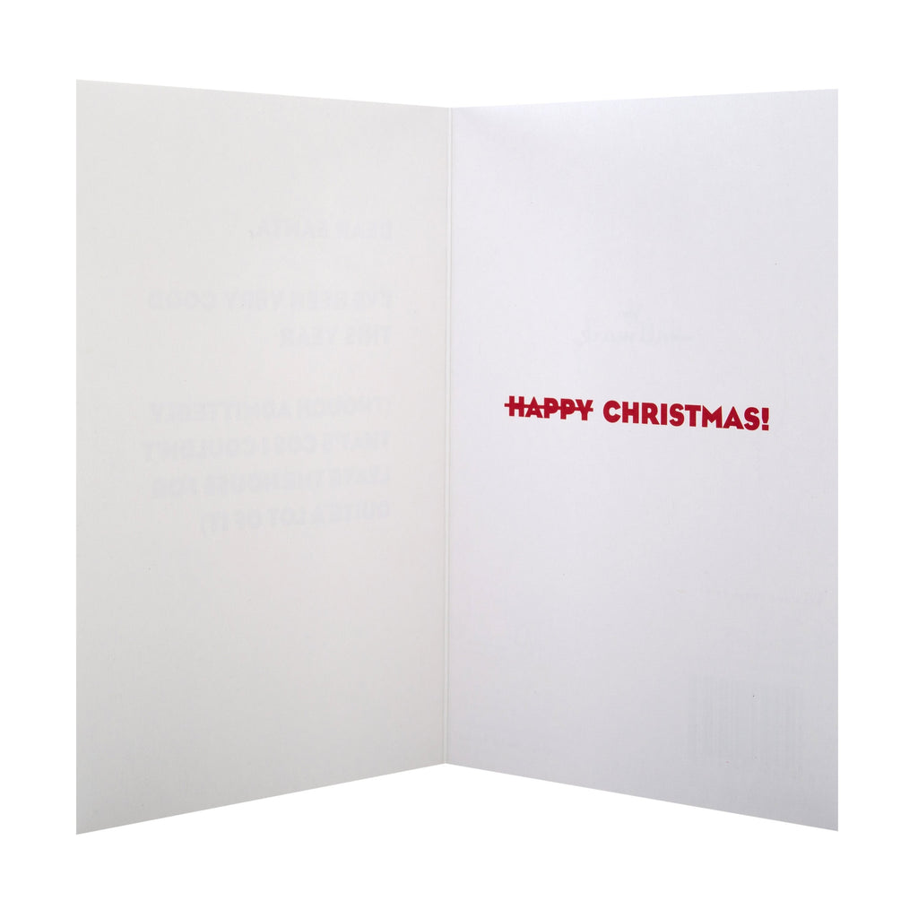 Funny Christmas Card - 2020 'Dear Santa' Text Based Design