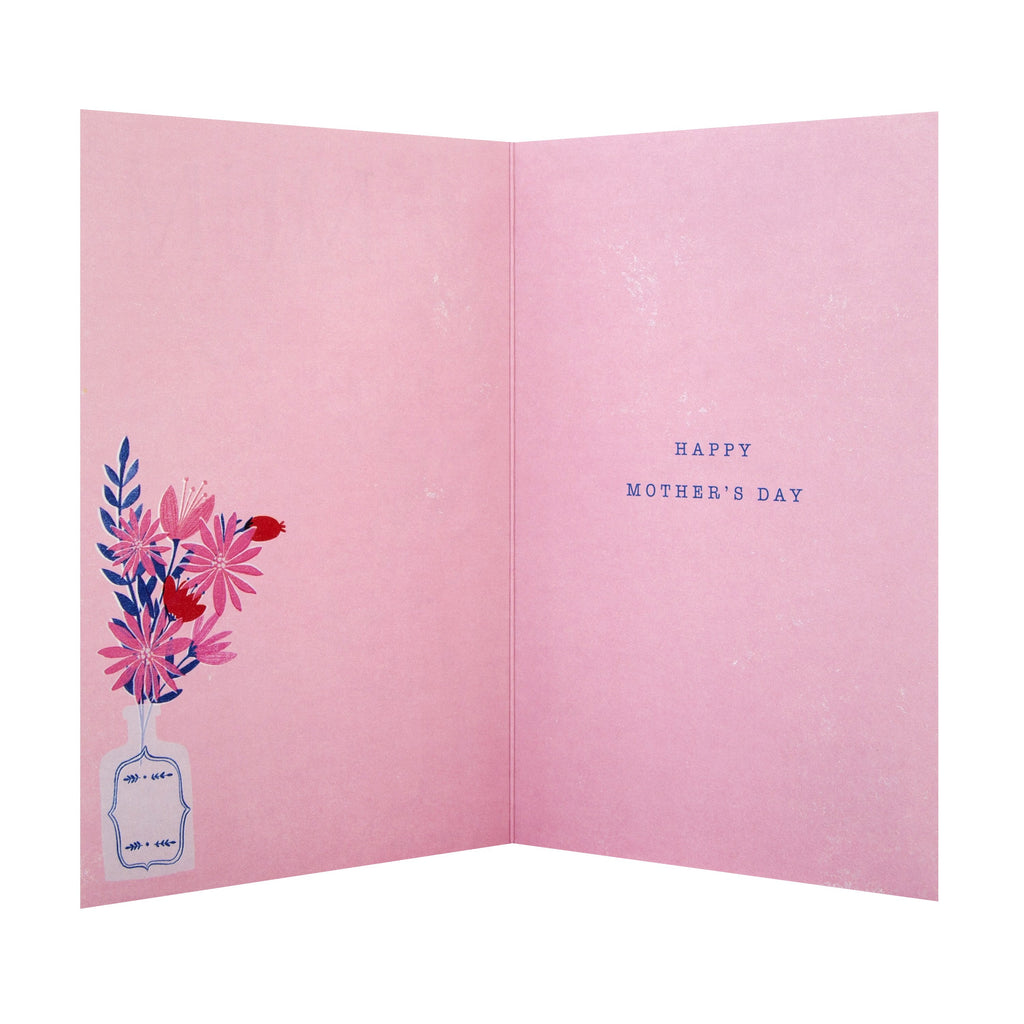 Recyclable Mother's Day Card for Mum - Contemporary Floral 'State of Kind' Design