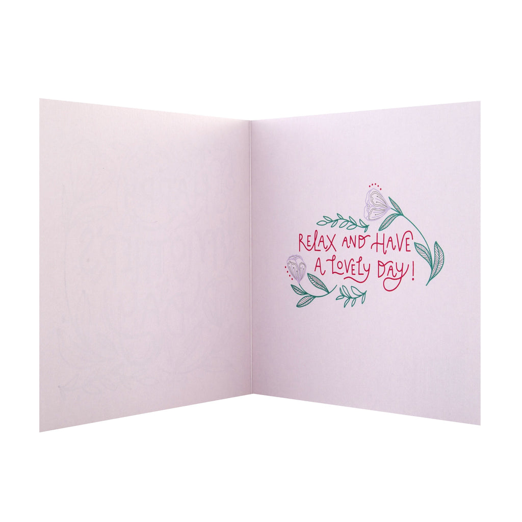 Recyclable Mother's Day Card - Contemporary Foiled Text Design