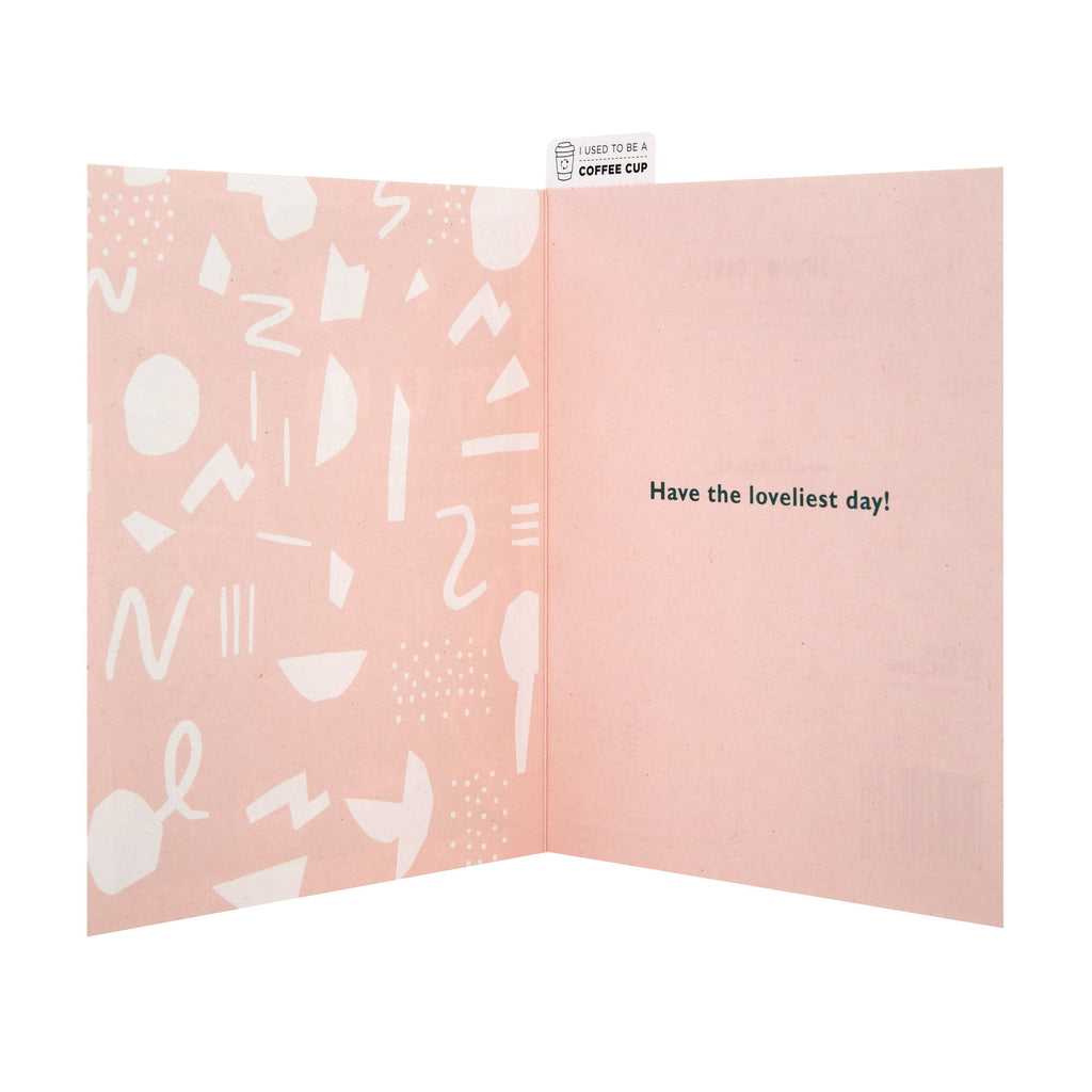 Mother's Day Card for Mum - CupCycled™ Contemporary Text Based Design