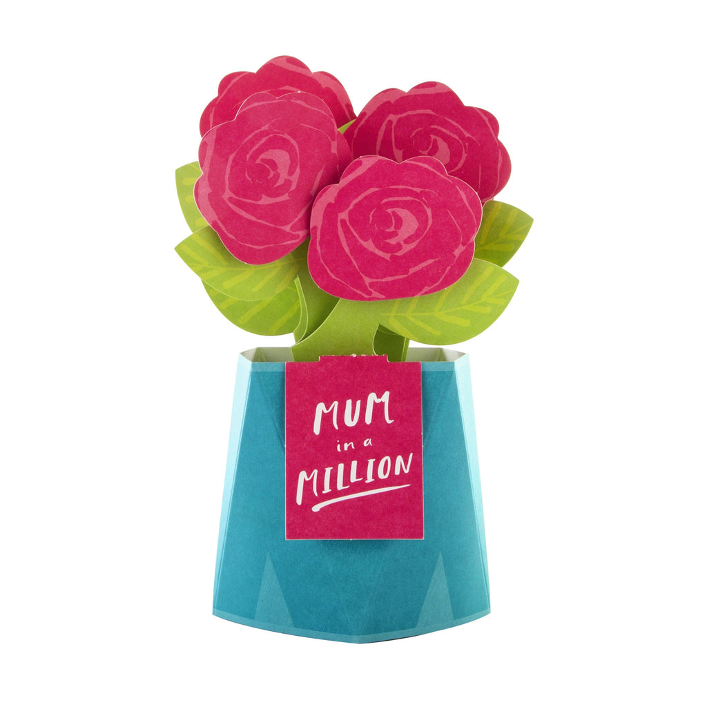 Recyclable Mother's Day Card for Mum - Pop-up Flowers Design