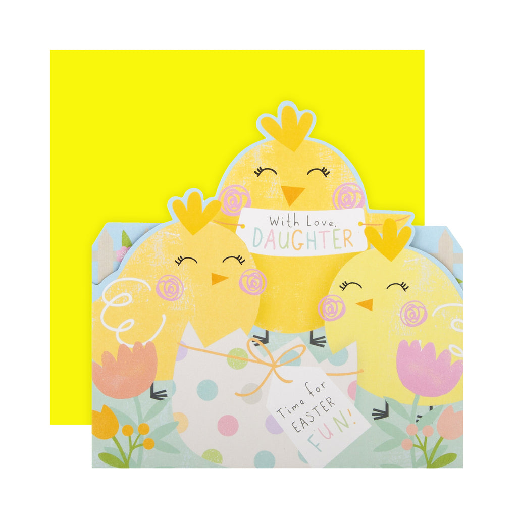 Easter Card for Daughter - Cute Die-cut Design