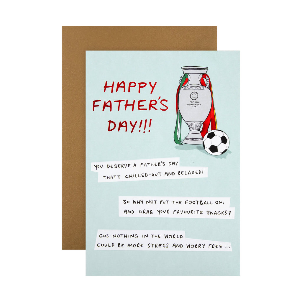 Father's Day Card - Funny Football Themed Design