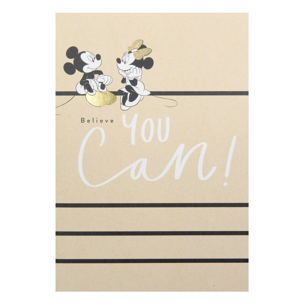 Kids' Encouragement Card - Cute Disney Mickey Mouse Design