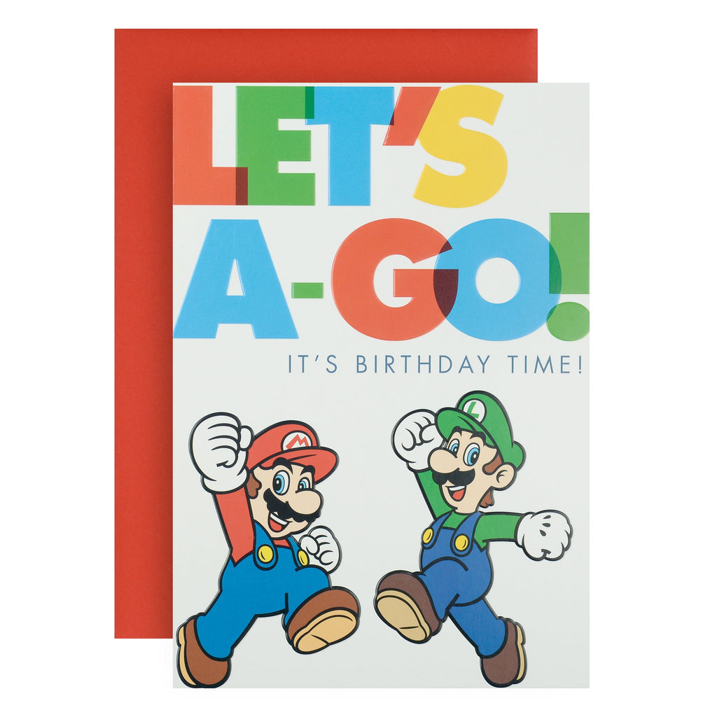 Birthday Card - Fun Super Mario™️ Design with Luigi