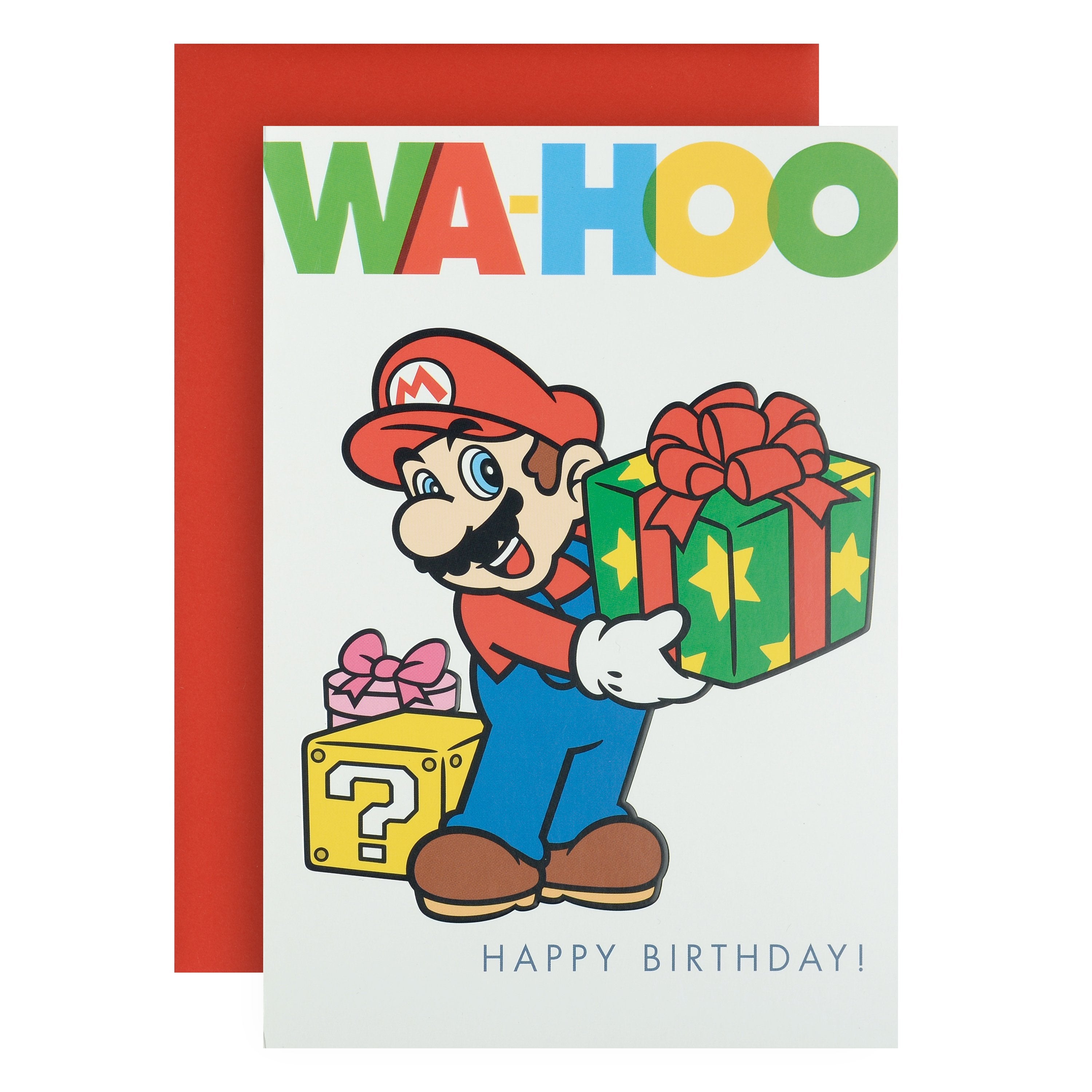 Birthday Card Fun Super Mario™ Birthday Present Design