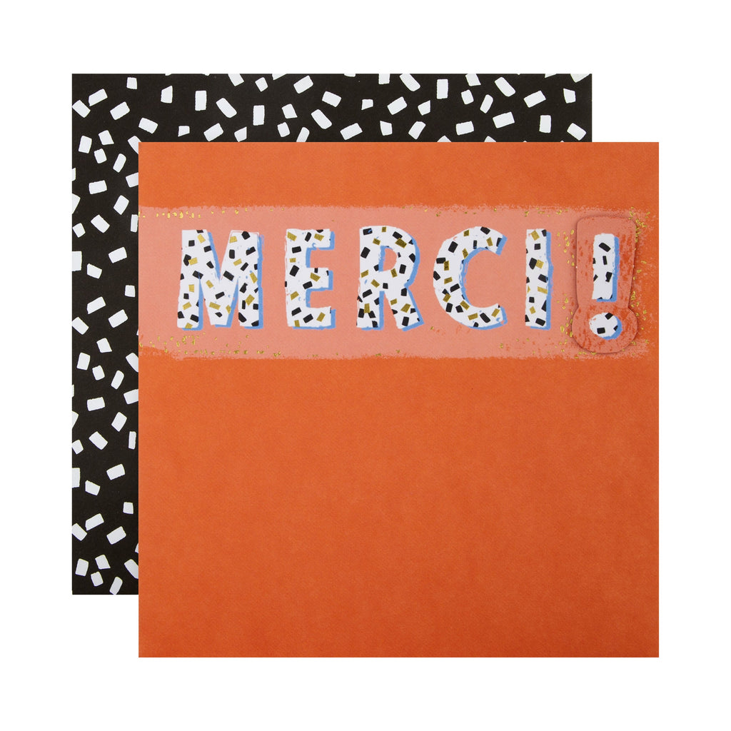 Thank You Card - Contemporary Patterned Text Design