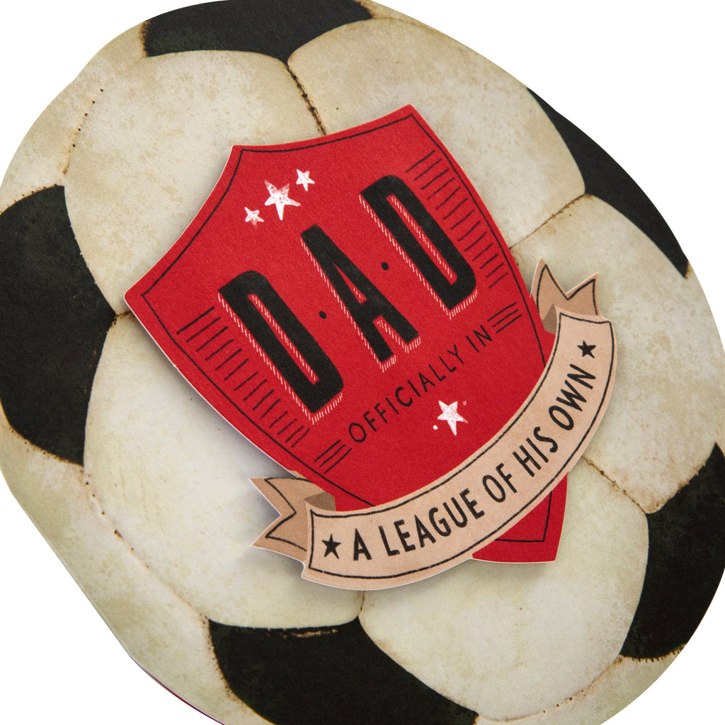 Father's Day Card for Dad - Die-cut Football Design