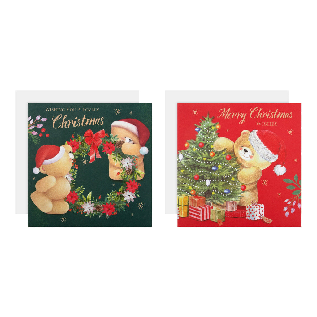 Charity Christmas Cards - Pack of 16 in 2 Cute 'Forever Friends' Designs
