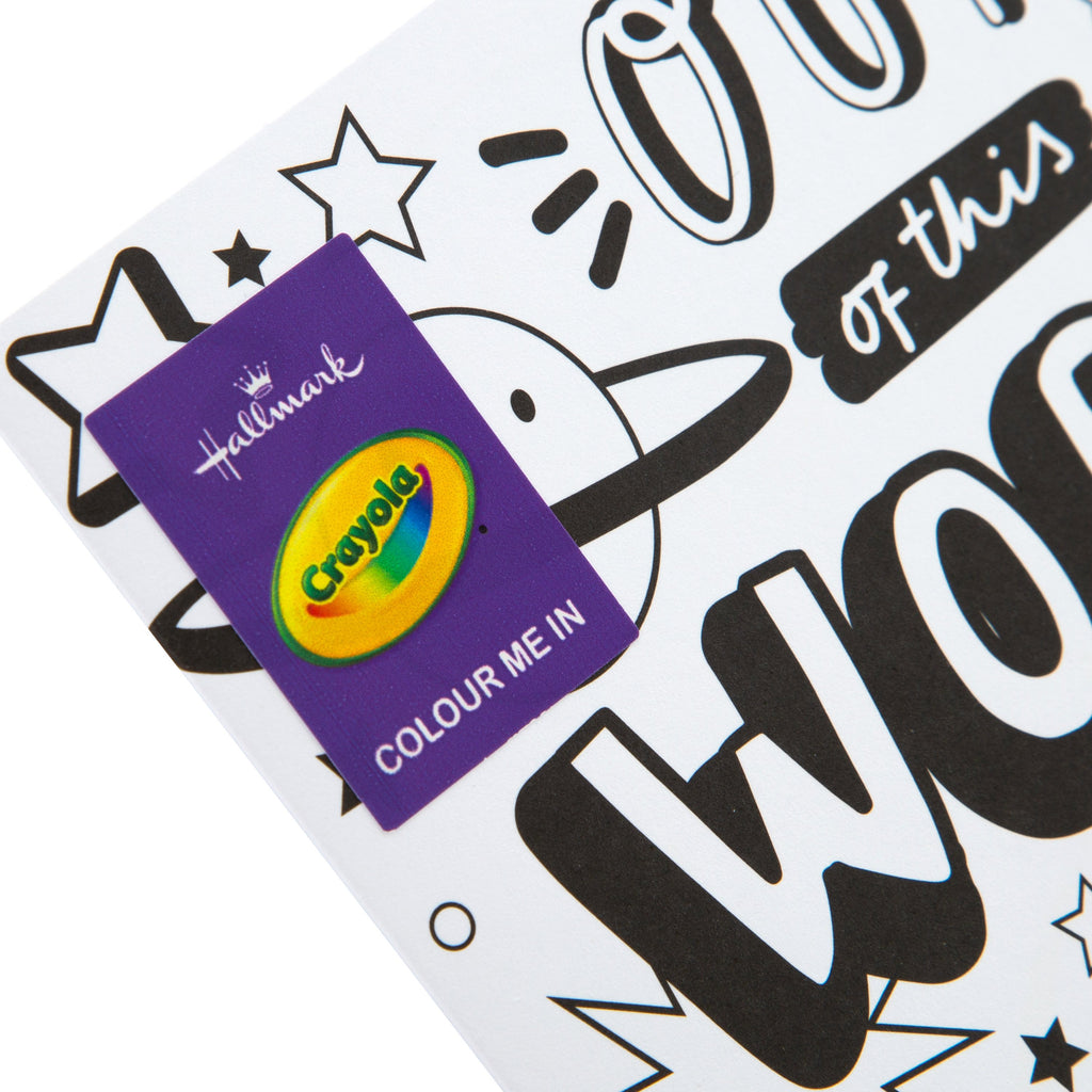 Kids' Any Occasion Card - 'Colour-it-Yourself' Crayola Collection Space Design