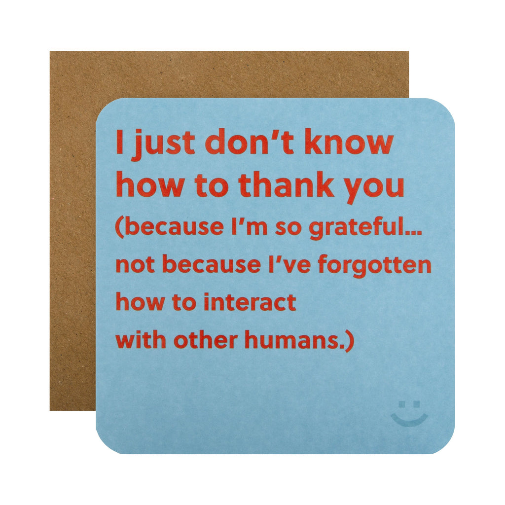 Thank You Card - Contemporary Text Based Design