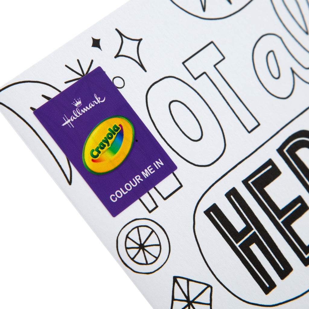 Kids' Thank You Card - 'Colour-it-Yourself' Crayola Collection Heroes Design