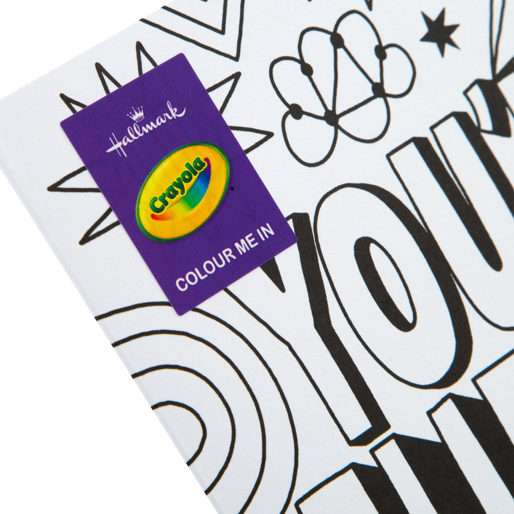 Kids' Any Occasion Card - 'Colour-it-Yourself' Crayola Collection Design