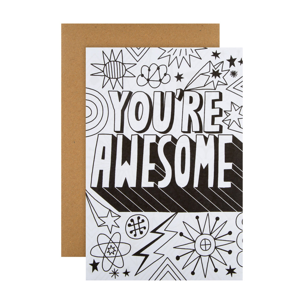 Kids' Any Occasion Card - 'Colour-it-Yourself' Crayola Collection Design