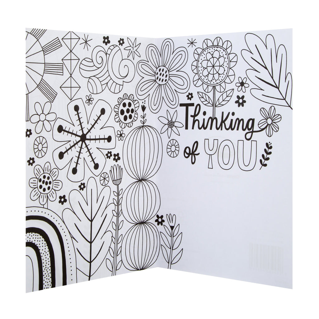 Kids' Thinking of You Card - 'Colour-it-Yourself' Crayola Collection Design