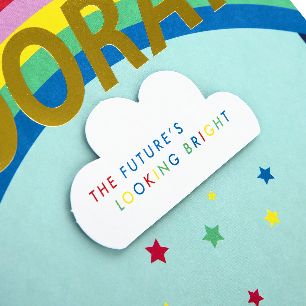 Congratulations Card - Contemporary Rainbow Themed Design