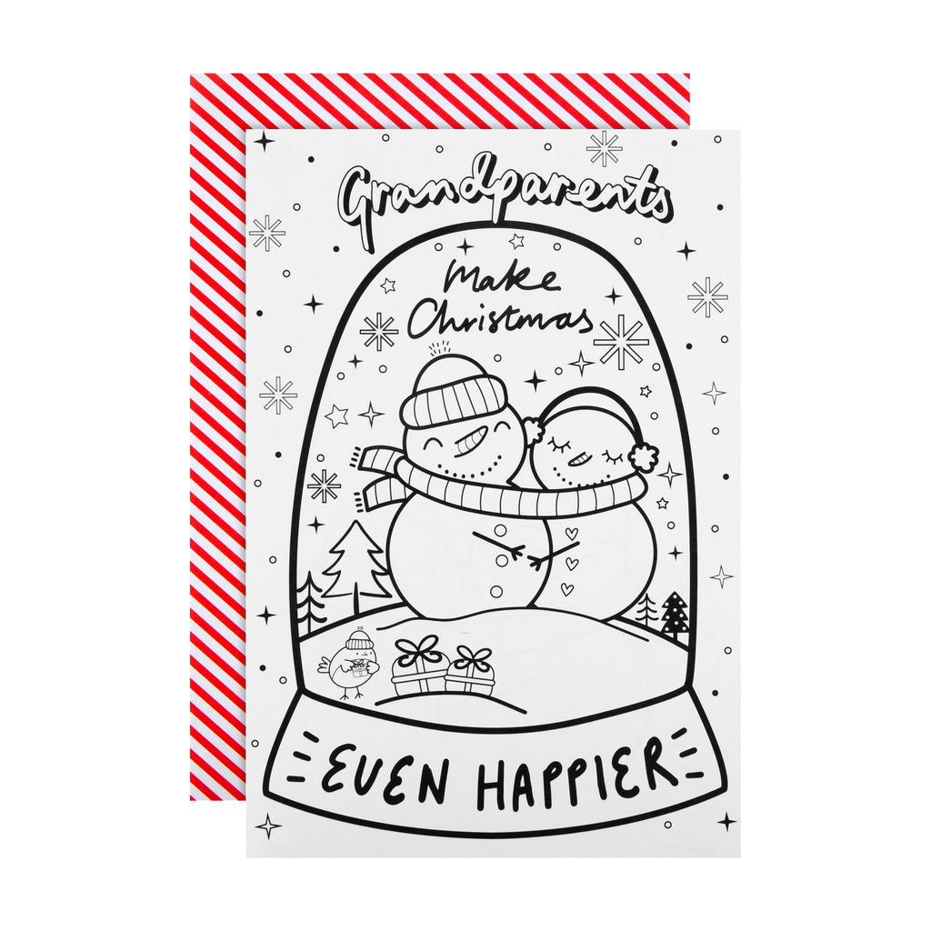 Christmas Cards for Kids - Fun Crayola™ Colour In Design for Grandparents