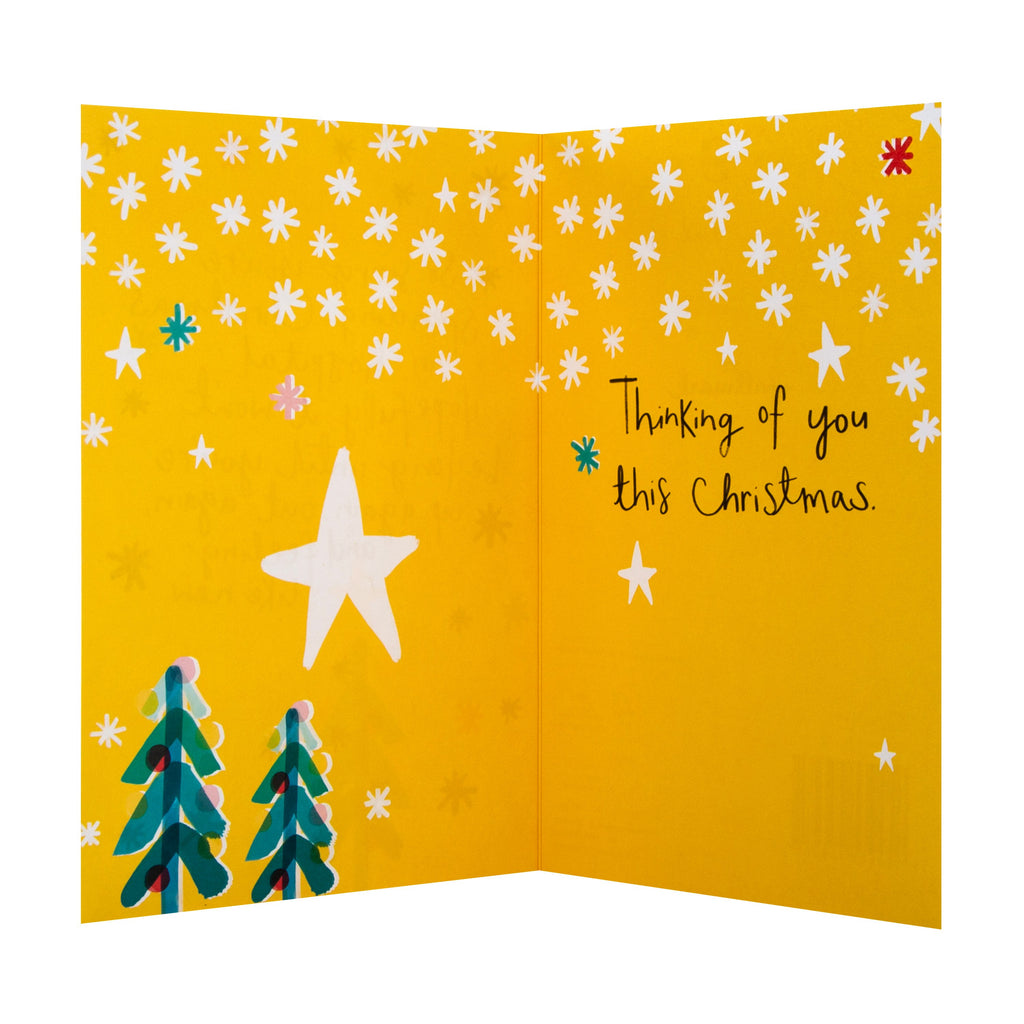 Get Well Soon Christmas Card - 'State of Kind' Special Star Design with Gold Foil