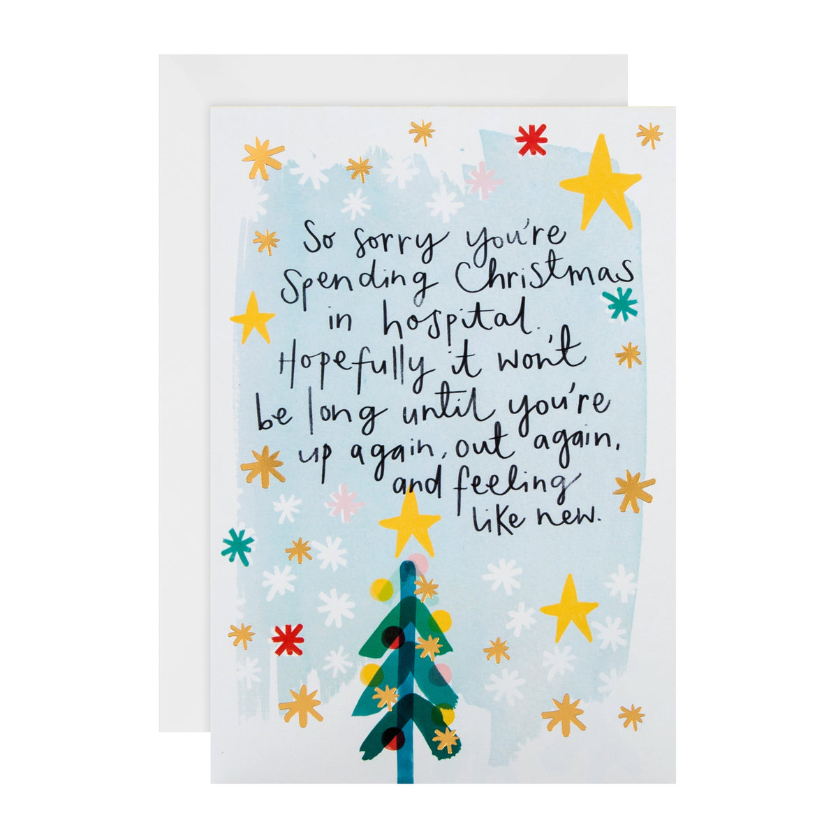 Get Well Soon Christmas Card - 'State of Kind' Special Star Design wit ...