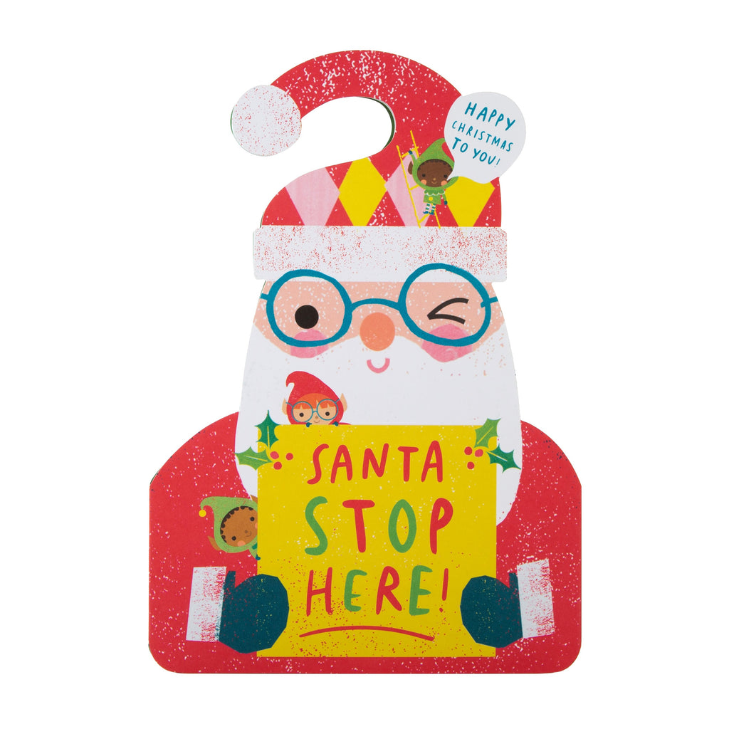 Christmas Card for Kids - Shelf Sitter Santa List 3D Design