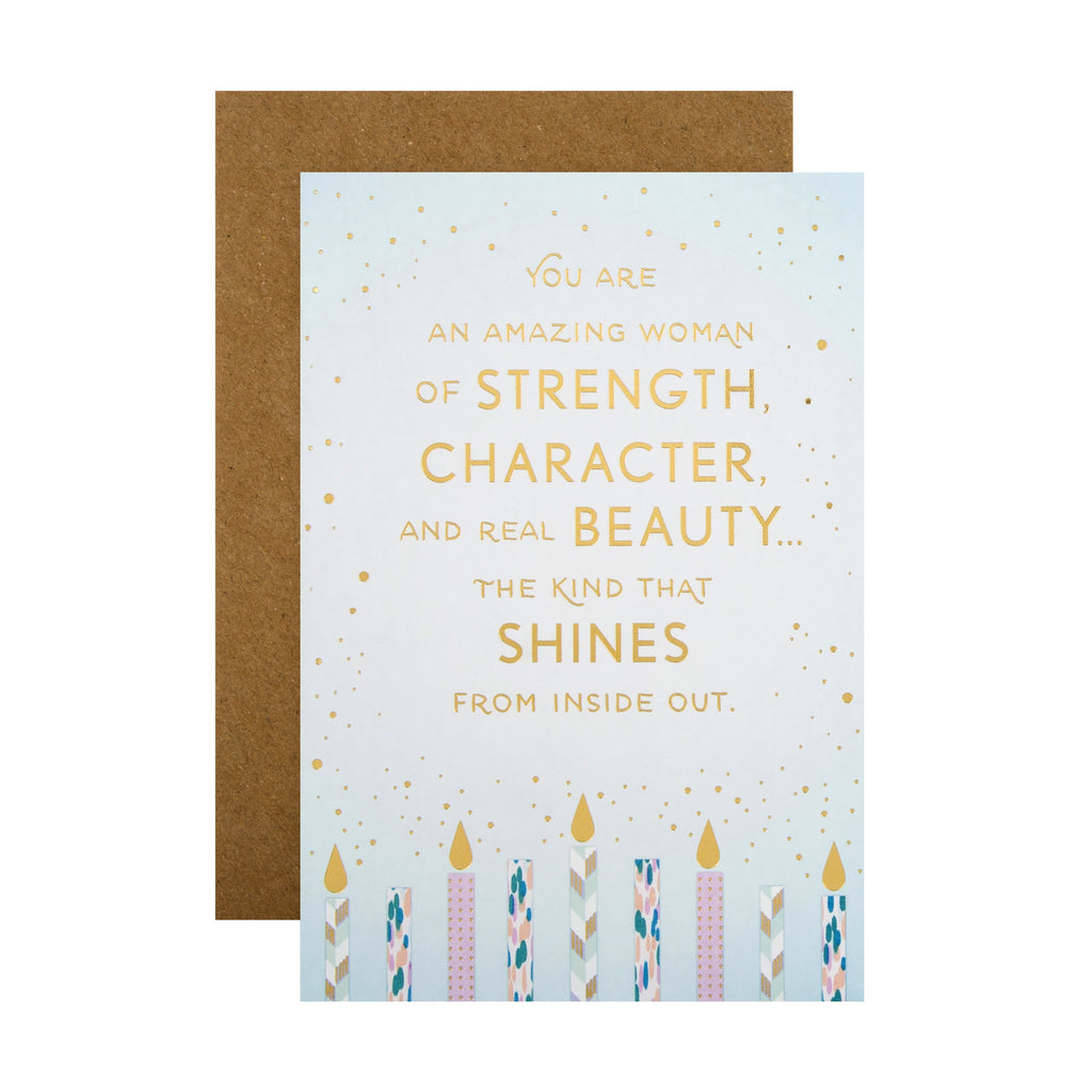Birthday Card for Her - Empowering Text Based Design