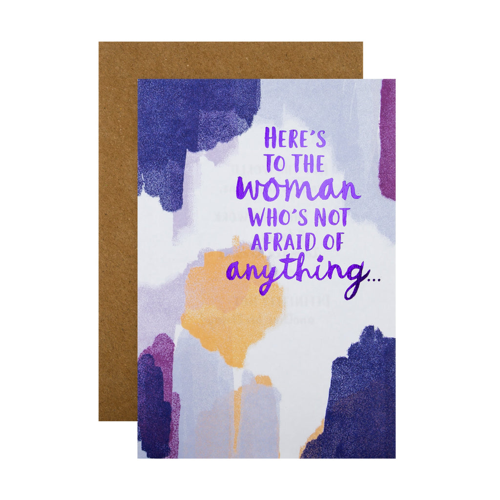 Birthday Card for Her - Contemporary Empowering Text Based Design