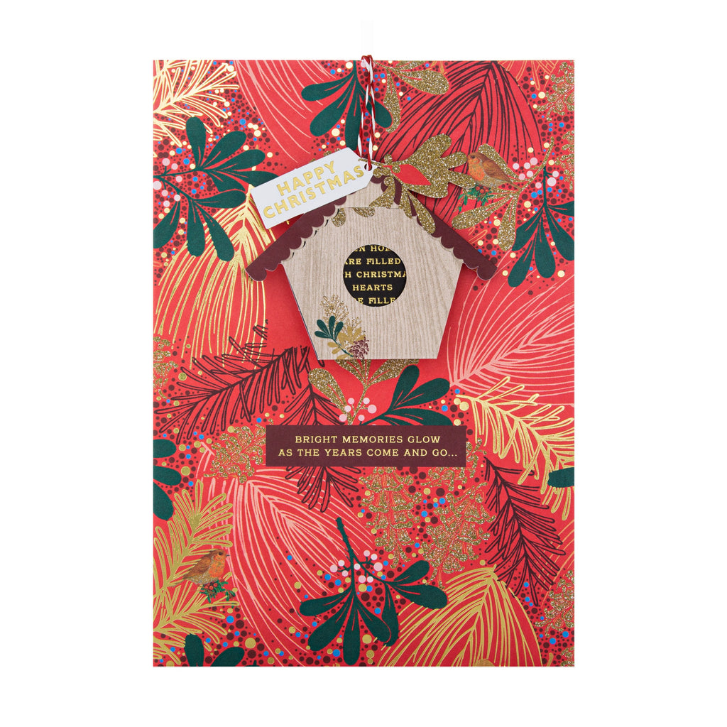 General Christmas Card - Contemporary Design with Hanging Attachment