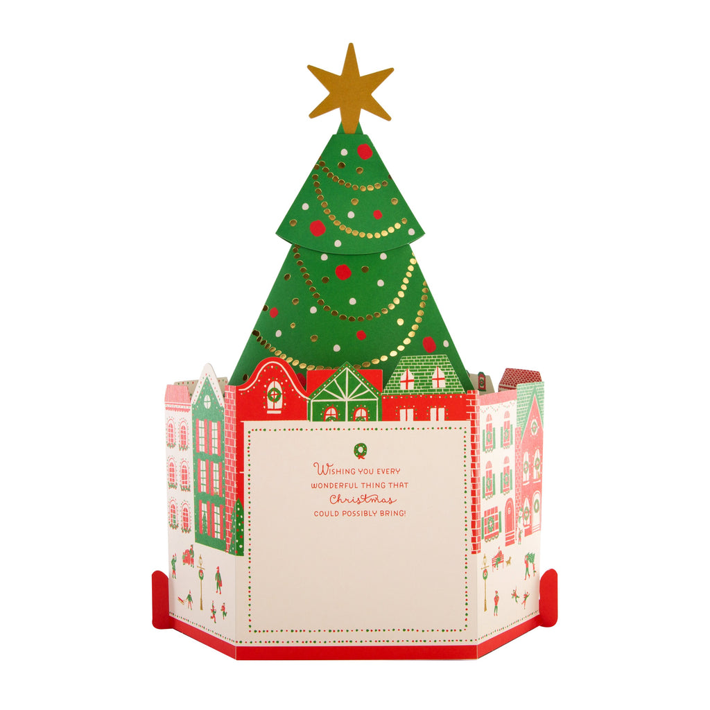 Christmas Card - Pop-up 3D Tree Design