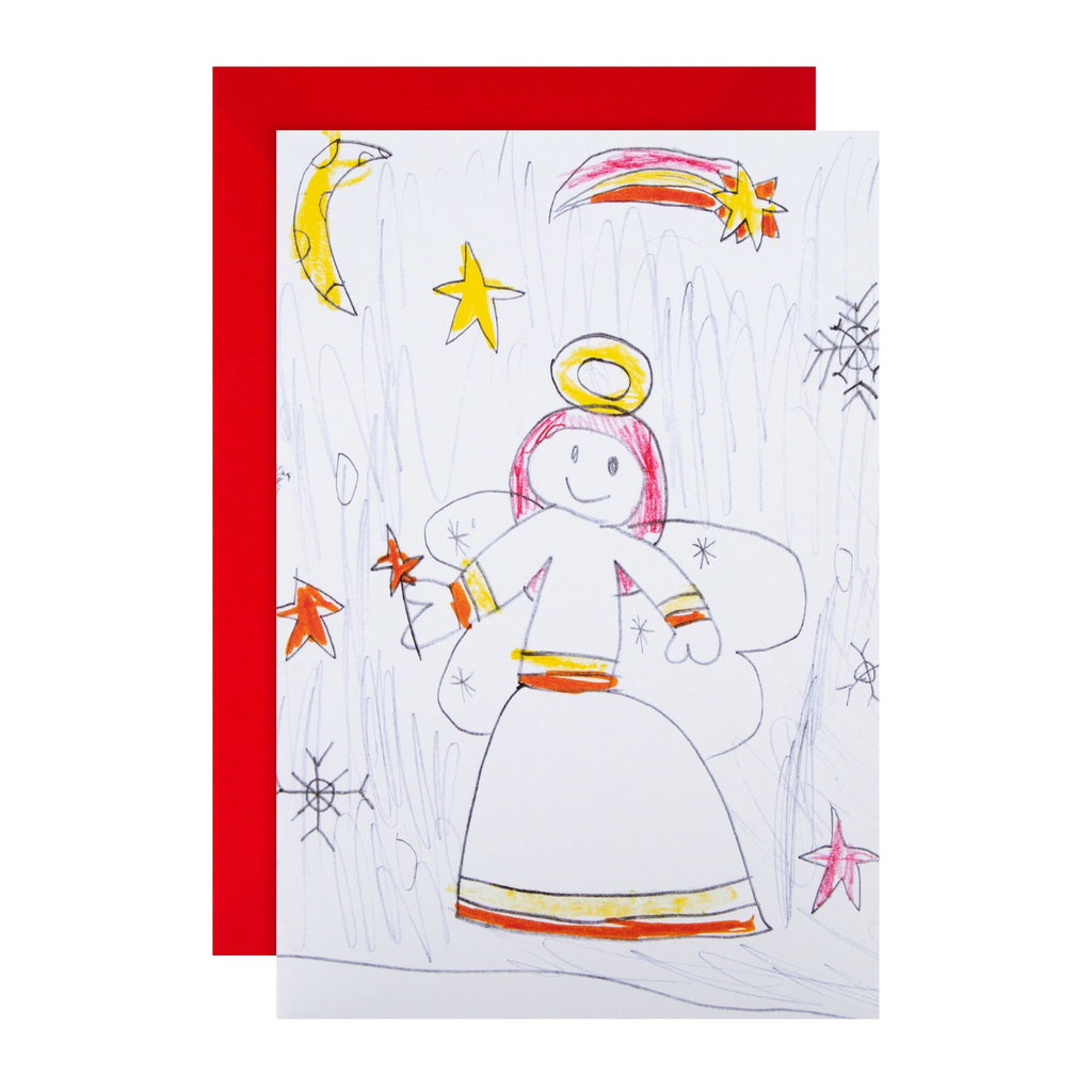 Charity Christmas Card - Illustrated Angel Design in association with Barnardo's